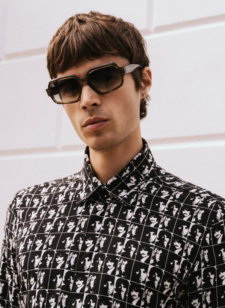 Phix X The Beatles Monochrome Portrait Shirt