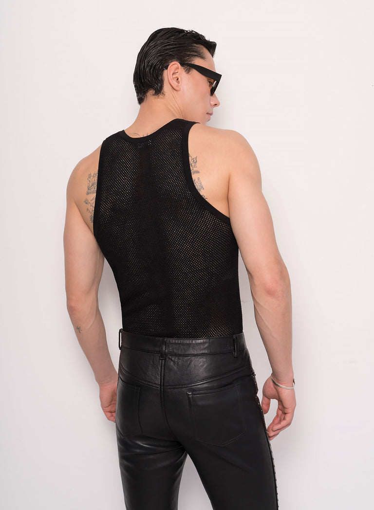 Phix X Rolling Stones Black Rhinestone Tongue Vest