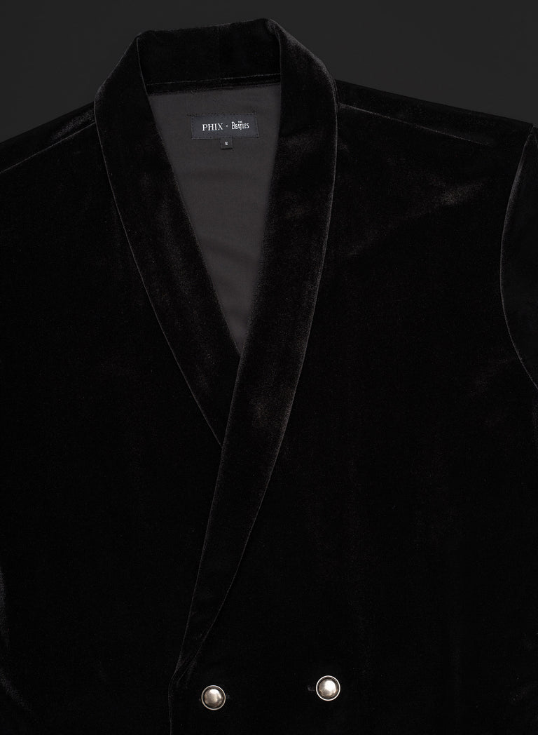 Phix X The Beatles Velvet Shawl Collar Shirt