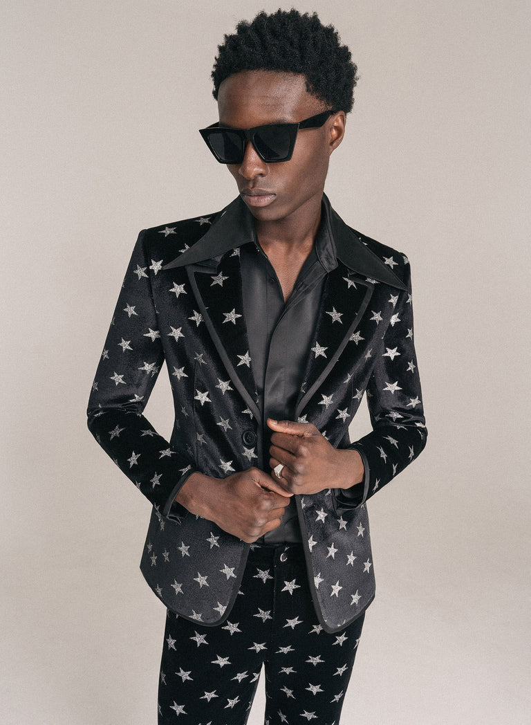 Black Velvet Bolan Star Blazer