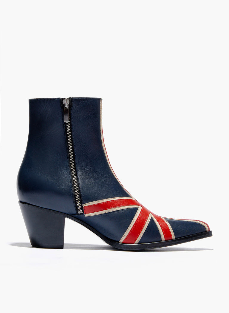 Union Jack 60mm Soho Leather Boots