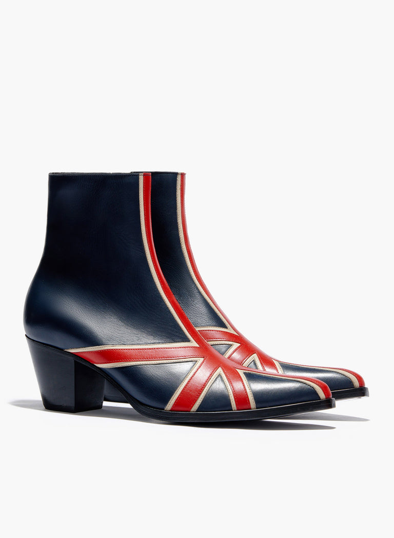 Union Jack 60mm Soho Leather Boots
