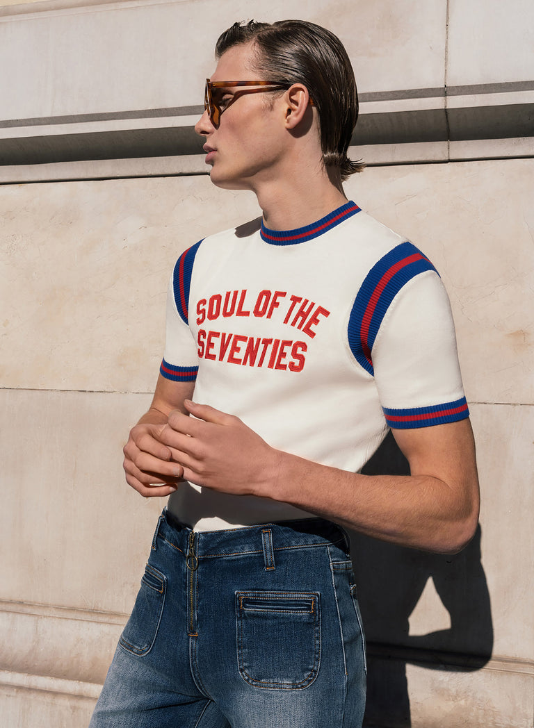 Soul Of The Seventies White Polo Shirt