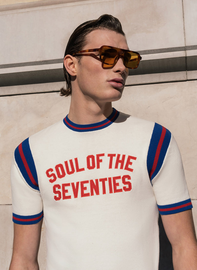 Soul Of The Seventies White Polo Shirt