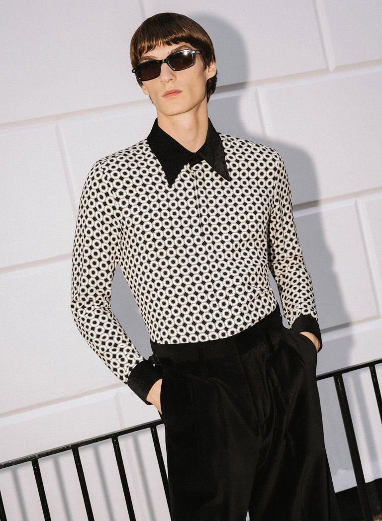 Phix X The Beatles Rigby Velvet Collar Shirt