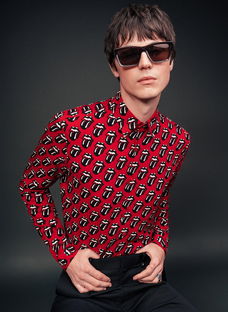Phix X Rolling Stones Red Tongue Viscose Shirt