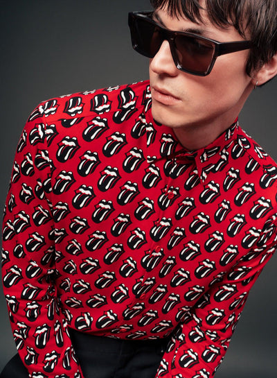 Phix X Rolling Stones Red Tongue Viscose Shirt