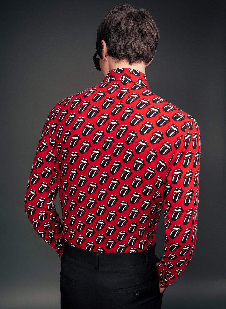 Phix X Rolling Stones Red Tongue Viscose Shirt