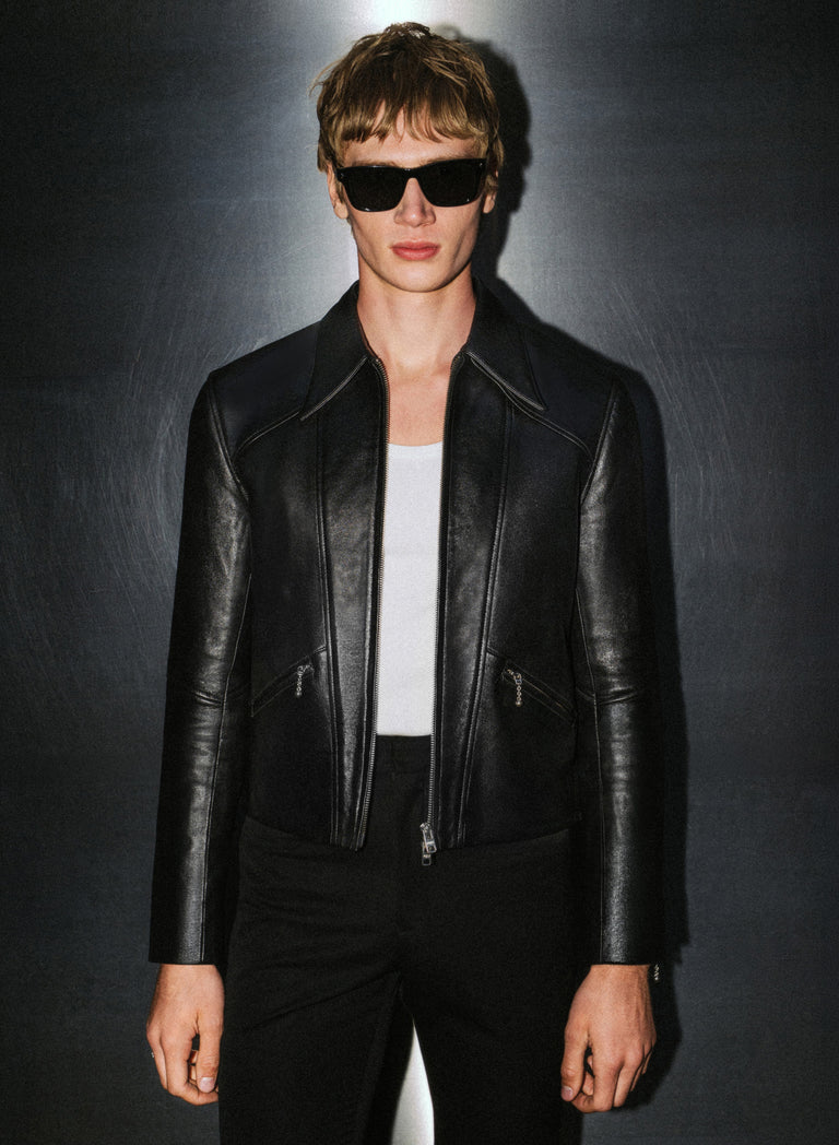 Rivoli 70’s Panelled Leather Jacket