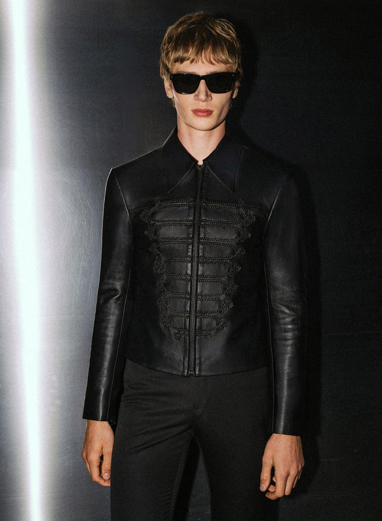 The Cavalier Braided Leather Jacket