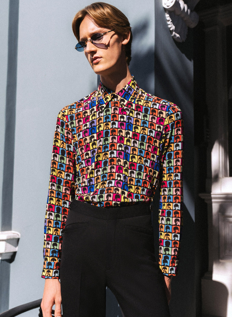 Phix X The Beatles Pop Art Print Viscose Shirt