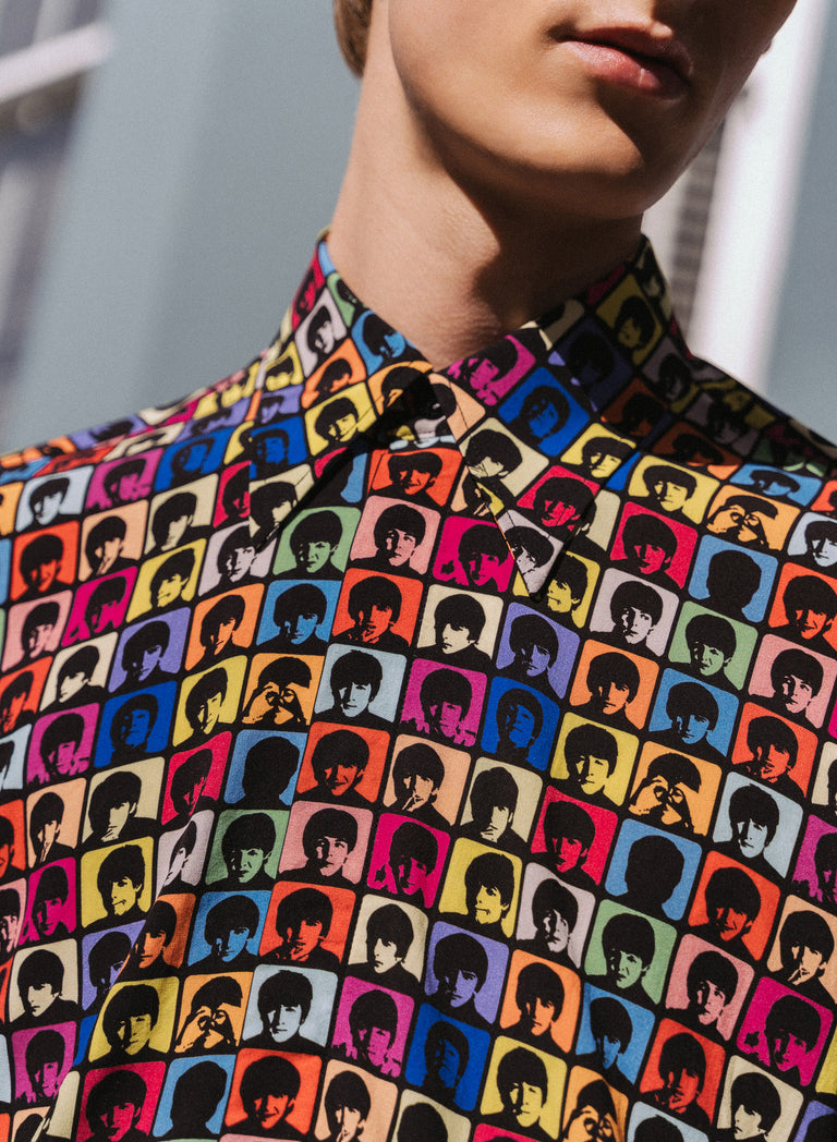 Phix X The Beatles Pop Art Print Viscose Shirt