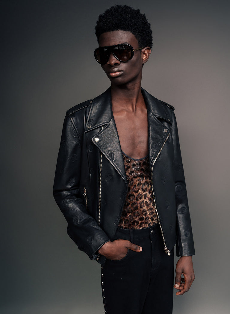 Leopard Sequin Scoop Vest