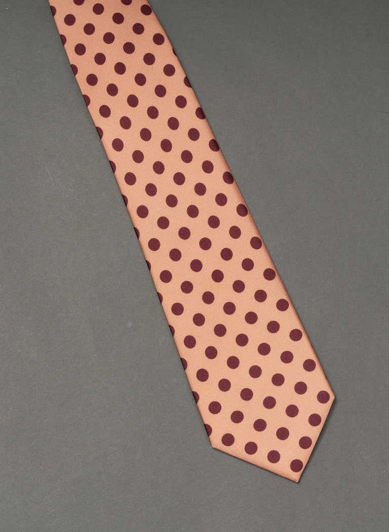 Pure Silk Pink Polka Dot Tie