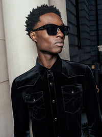 Black Velvet 70's Western Shirt