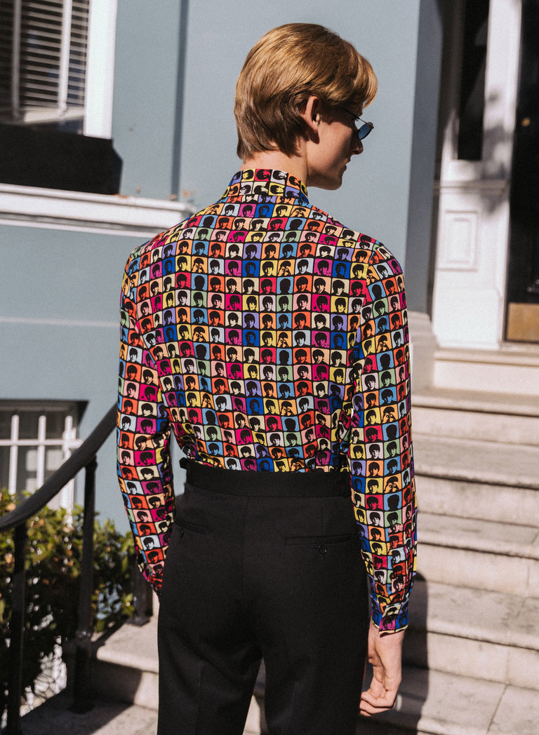 Phix X The Beatles Pop Art Print Viscose Shirt