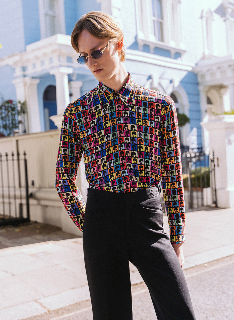 Phix X The Beatles Pop Art Print Viscose Shirt