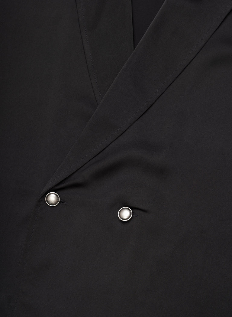 Pure Viscose Black Double Breasted Shirt
