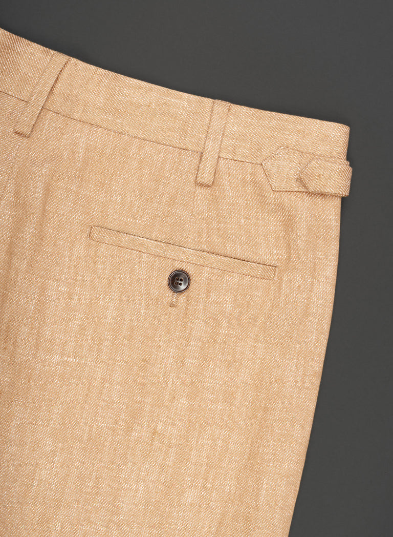 Phix X David Bowie Pure Linen High Waisted Side Buckle Trousers