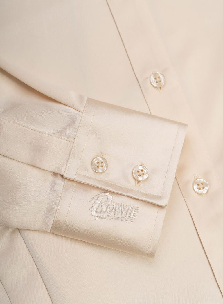 Phix X David Bowie Ivory Satin Bolt Shirt