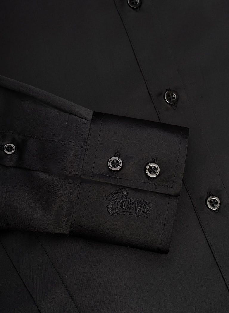 Phix X David Bowie Black Satin Bolt Shirt