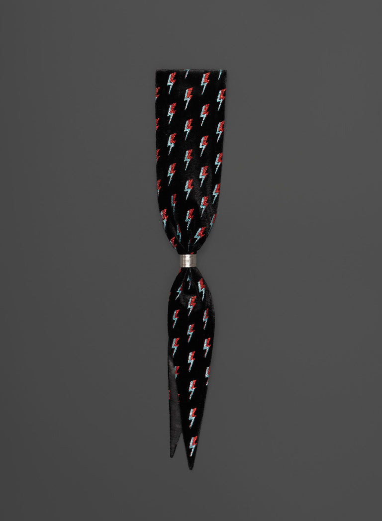 Phix X David Bowie Lightning Bolt Velvet Neck Scarf