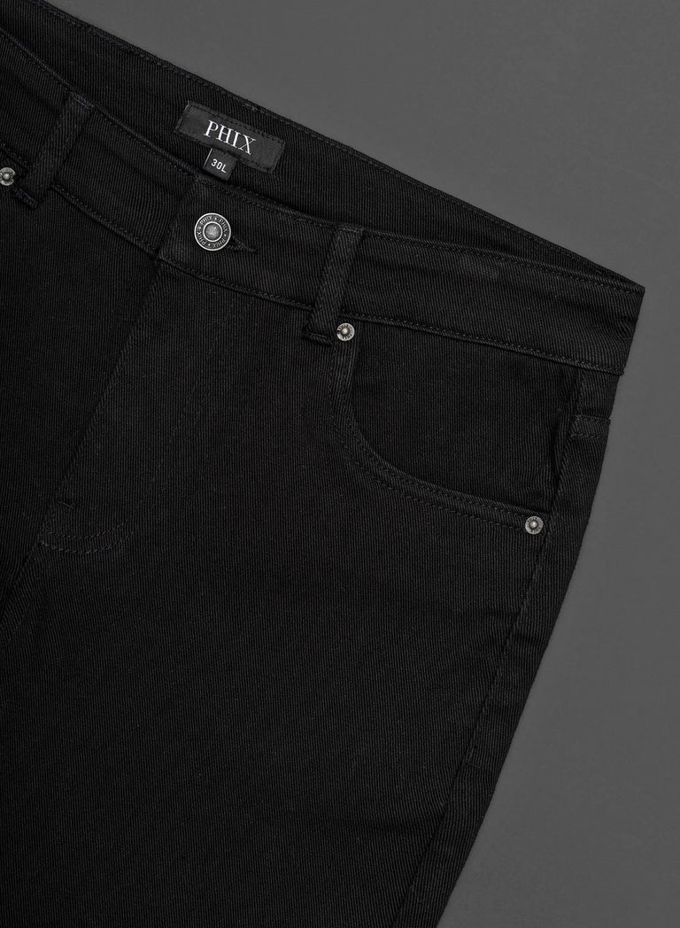 Black Slim Fit Flare Denim Jeans
