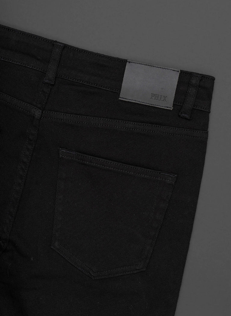 Black Slim Fit Flare Denim Jeans