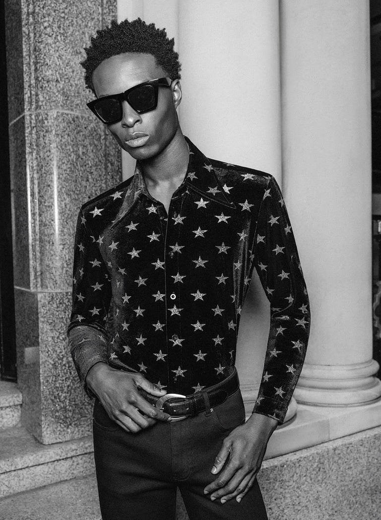 Black Velvet Silver Star Shirt