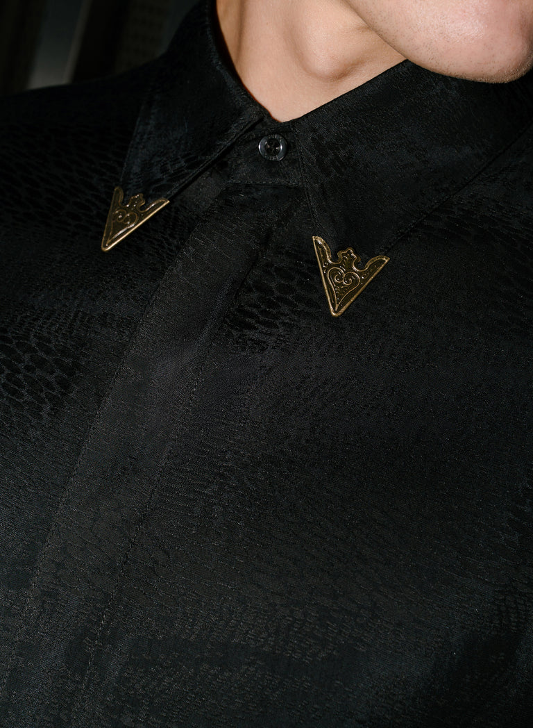 The Obsidian Jacquard Shirt