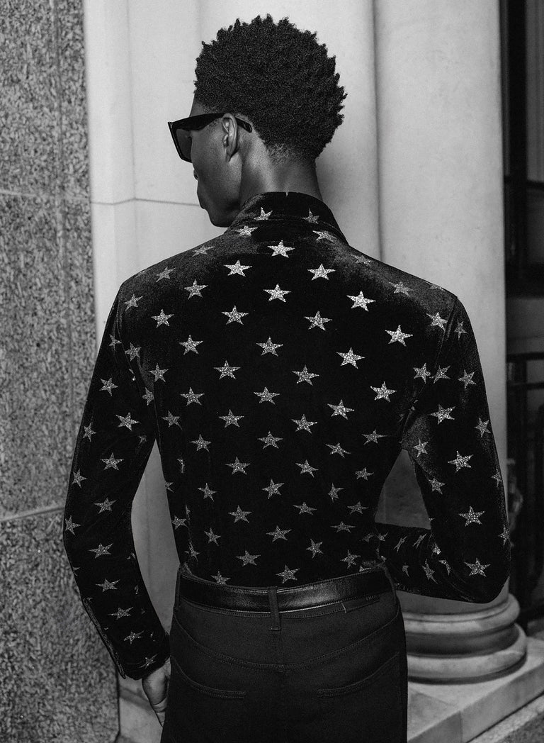 Black Velvet Silver Star Shirt
