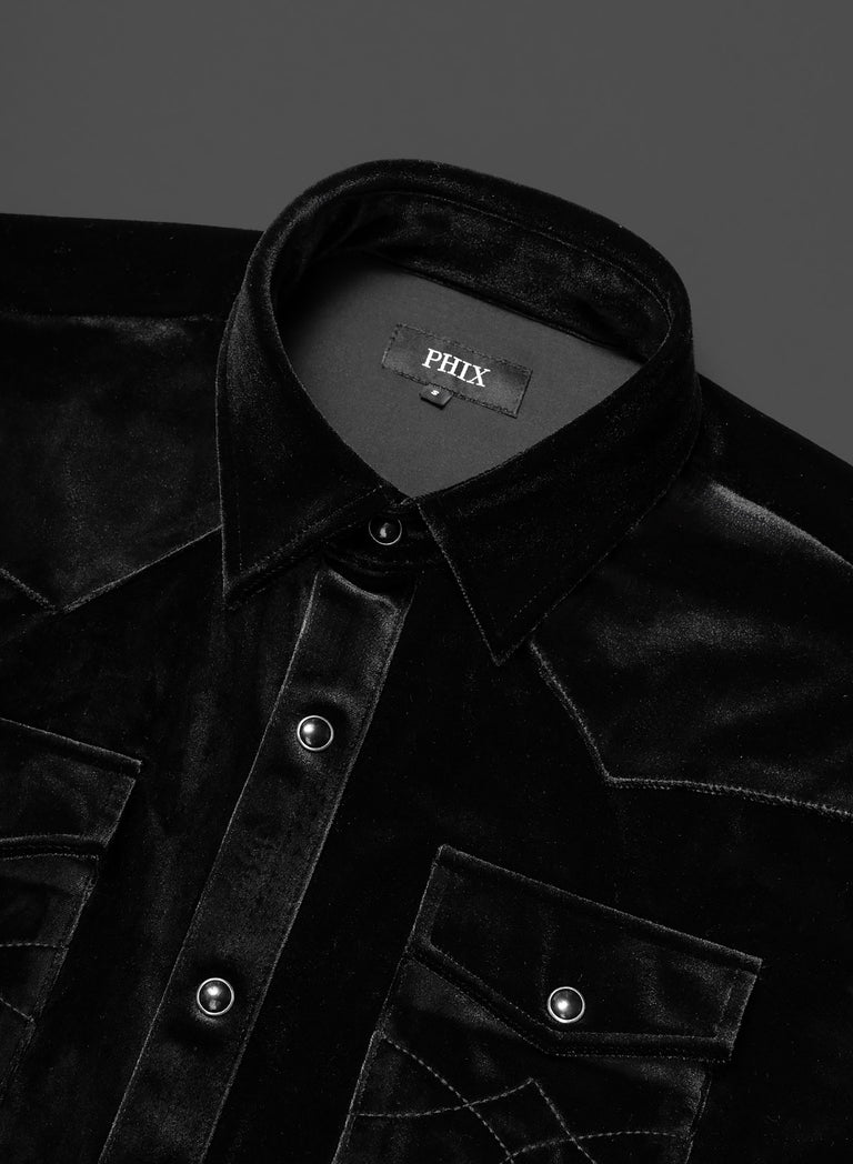 Black Velvet 70's Western Shirt
