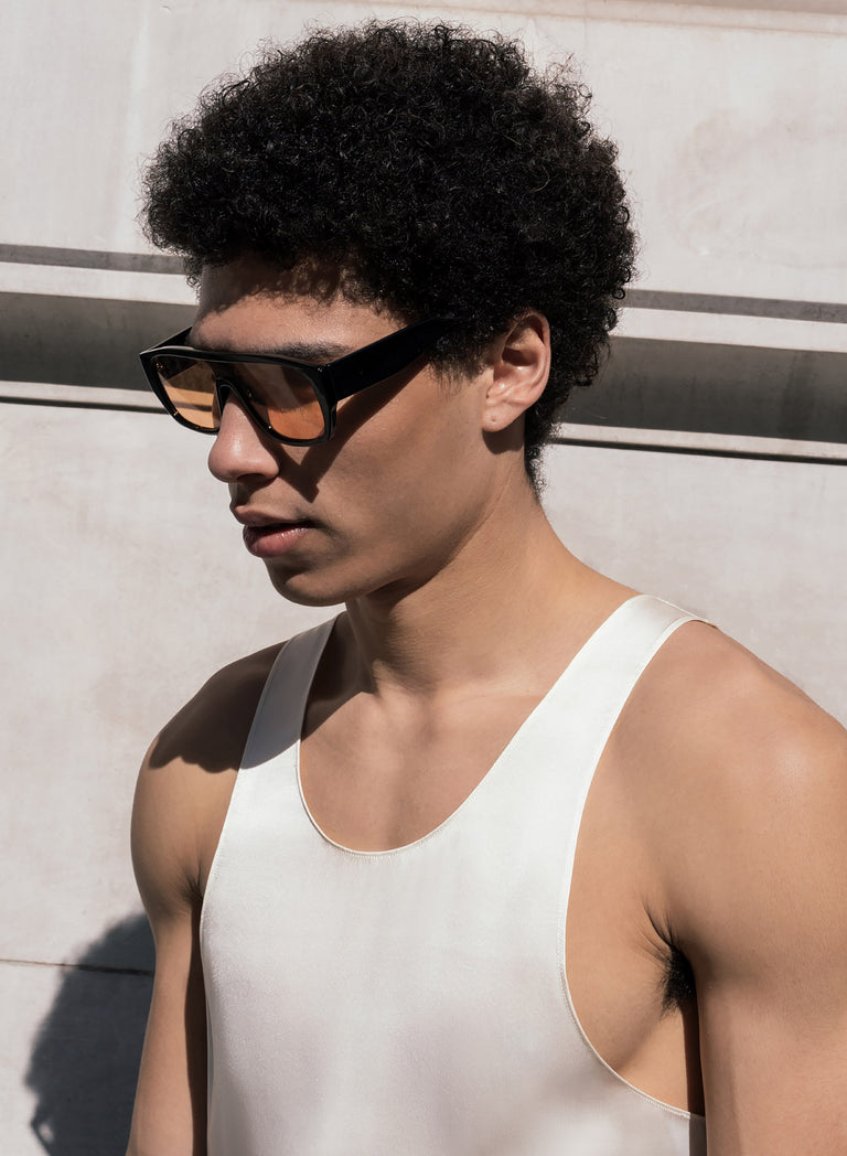 Ivory Silk Tailored Vest