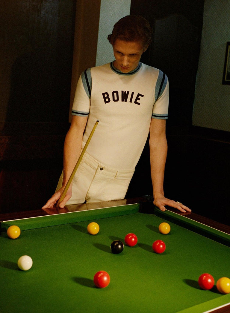 Phix X David Bowie Off-White Cotton Ribbed 70s Polo