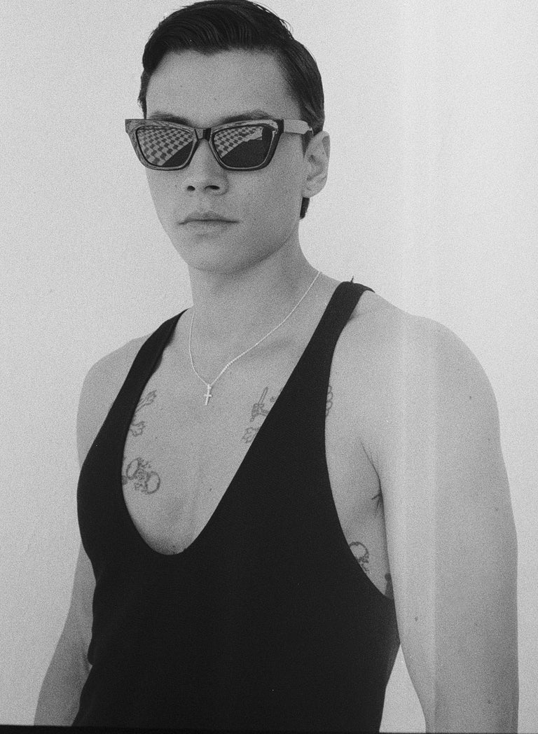 Black Knitted Silk Scoop Vest