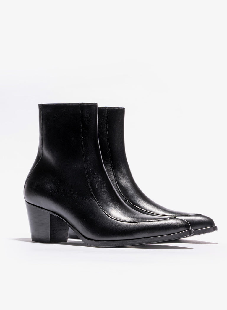 Soho 60mm Black Leather Boots