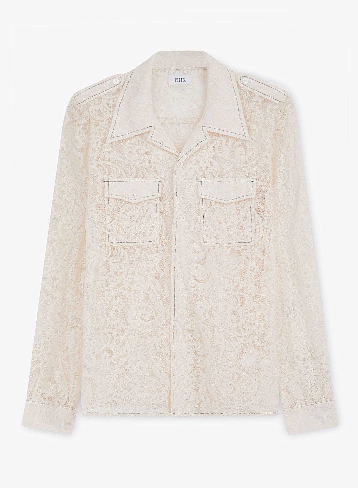 Off white lace clearance shirt