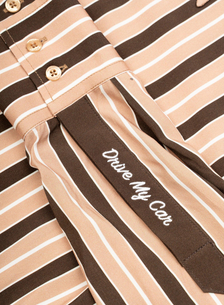 Phix X The Beatles Brown Stripe Shirt