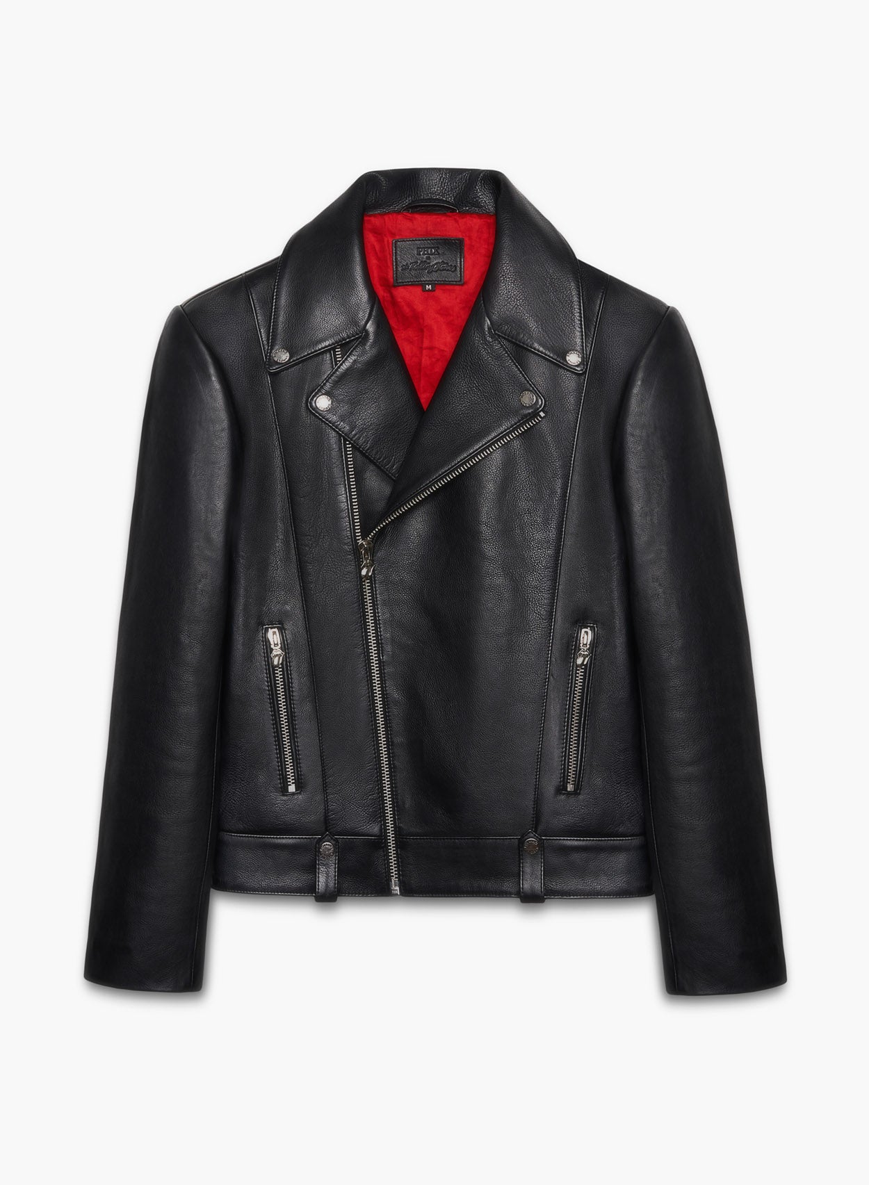Phix X Rolling Stones Leather Lips Suede Patch Biker Jacket ‐ Phix