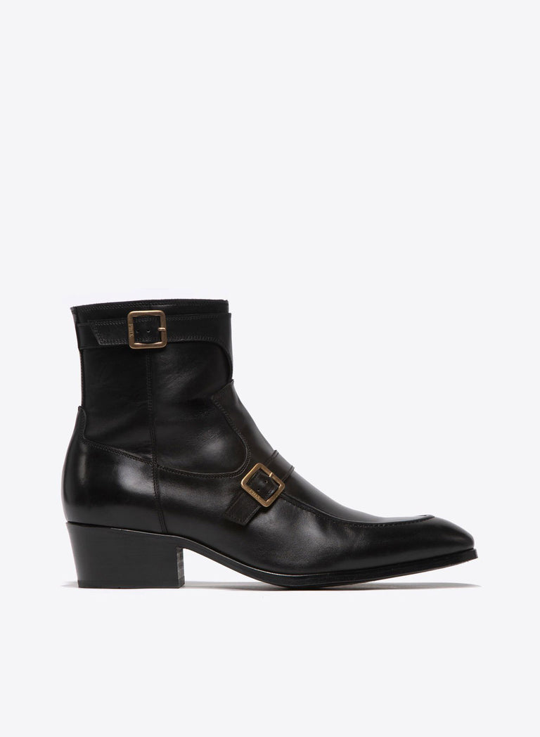 Monique 50mm Black Leather Boot & Phix Clothing