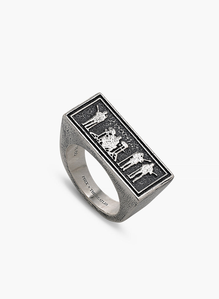 Phix X The Beatles Silver Rooftop Signet Ring