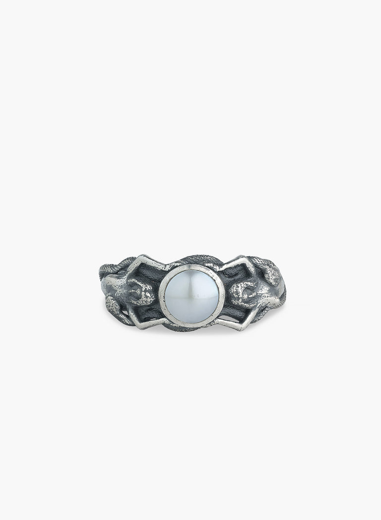 Silver Serpent Muse Ring