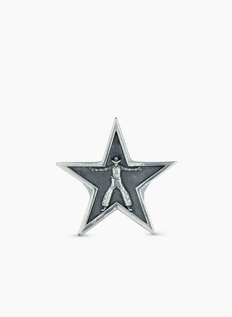 Silver Cowboy Oversized Western Star Ring