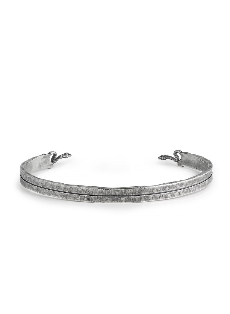 Silver Snake Cuff Bangle