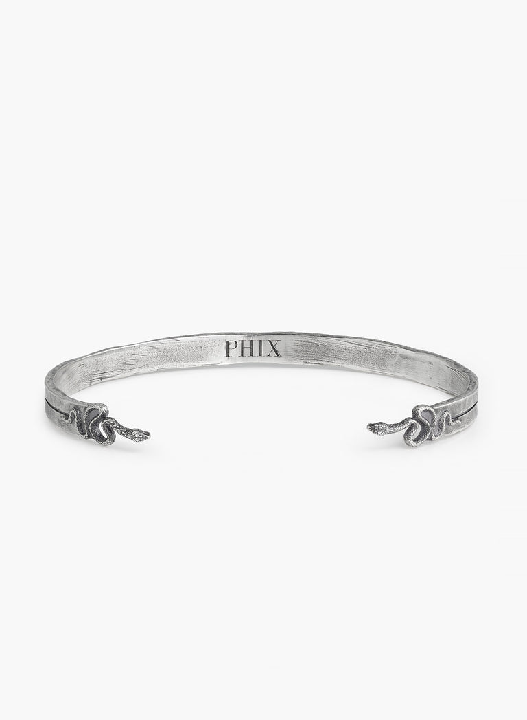 Silver Snake Cuff Bangle