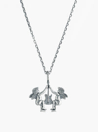 Silver Celestial Strings Pendant Necklace