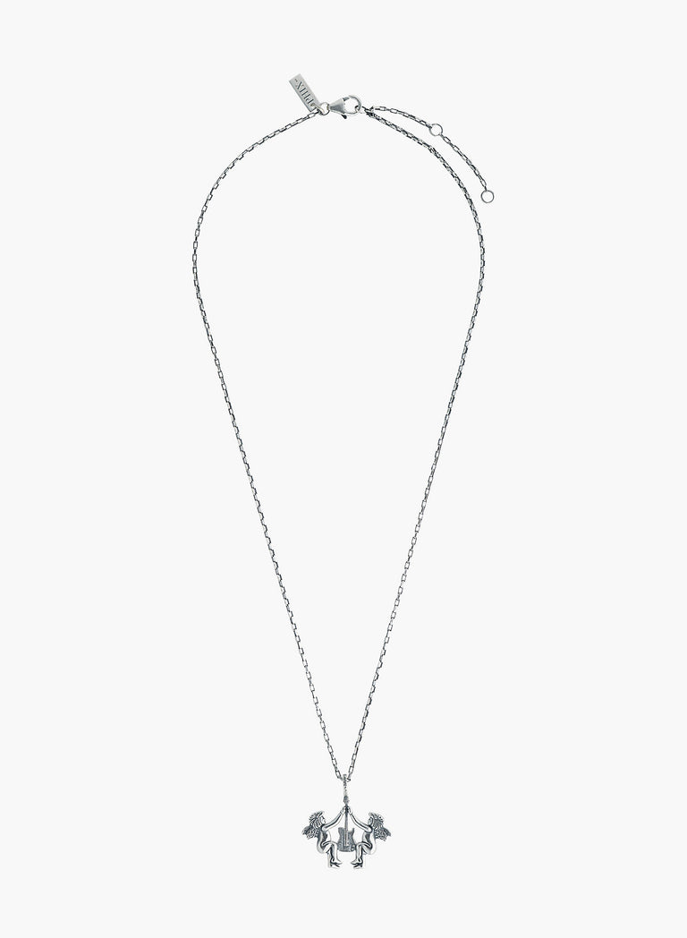 Silver Celestial Strings Pendant Necklace