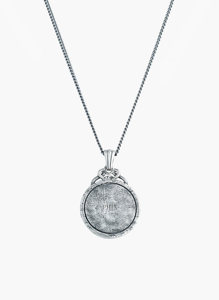 Silver Roulette Pendant Necklace