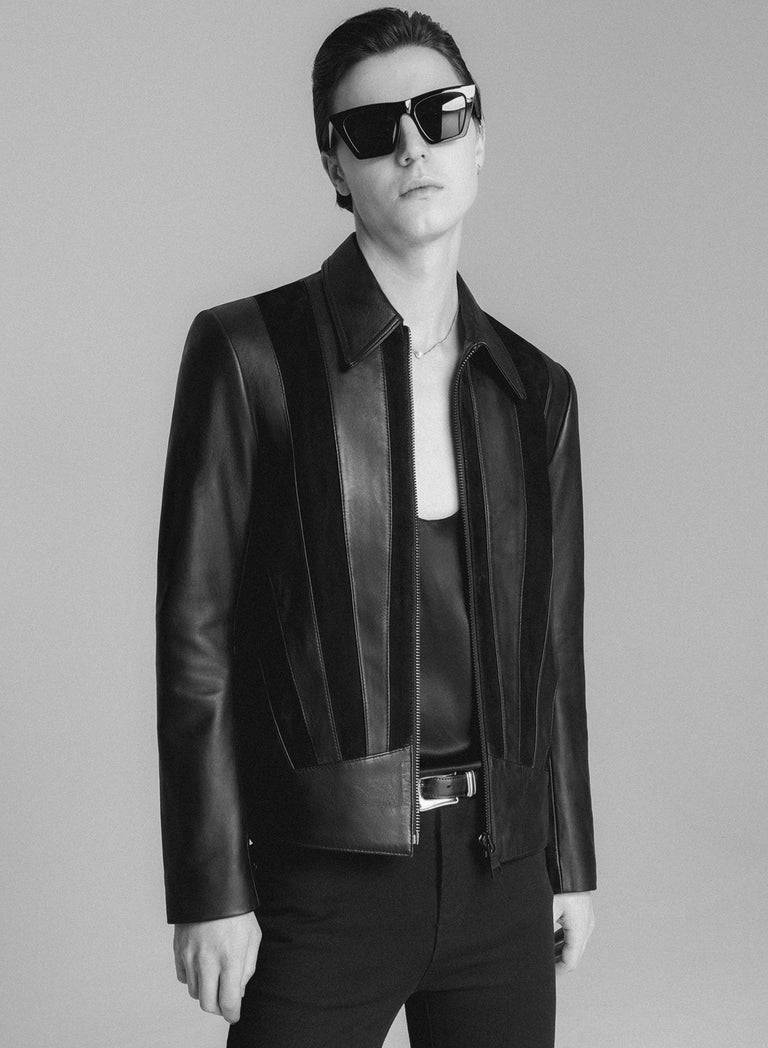 Black Silk Scoop Neck Vest