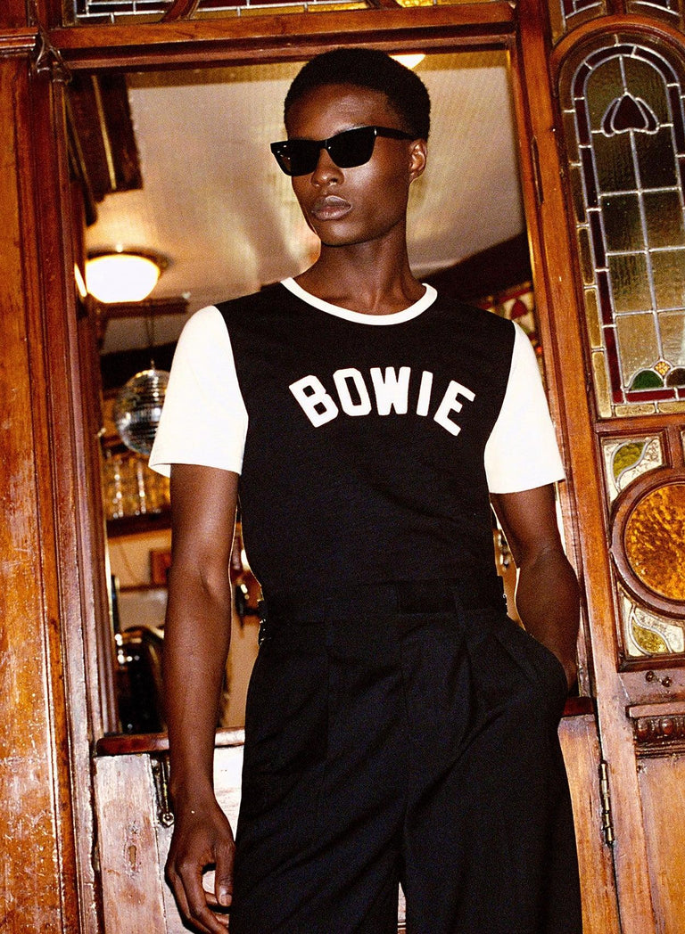 Phix X David Bowie Black Bowie Bolt T-Shirt